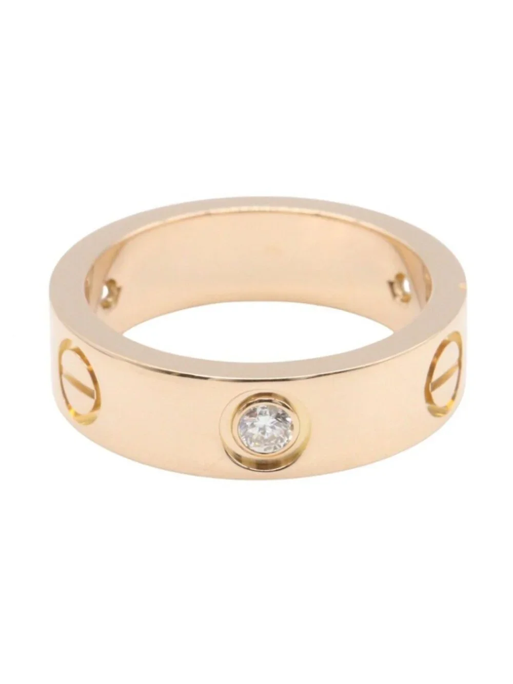 Cartier Ring Love Half Diamond 18k Pink Gold